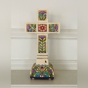 Vintage Musical Easter Cross Amazing grace song